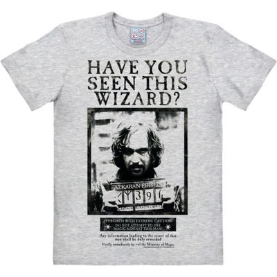 Logoshirt tričko pánské Sirius black Harry Potter šedé