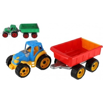 Rappa traktor plastový s vlečkou Modrá