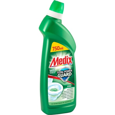 Medix Препарат за почистване на тоалетна Medix Total Power Guard, бор, 750 ml, тъмнозелен