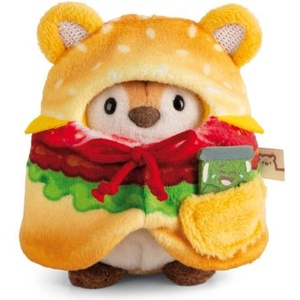 NICI плюш MyMochi Тигър Tiggy 8см в костюм хамбургер и краставица, комплект подаръчна опаковка (61656)