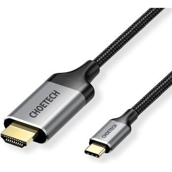 Choetech Адаптер Choetech CH0021-BK, USB-C (Male) към HDMI (Male), 4K, 60Hz, 2m, черен (CH0021-BK)