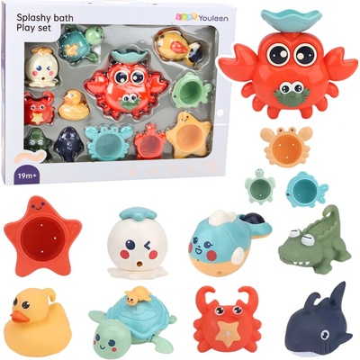 LEAN Toys Sada krab mořská zvířata 12 ks