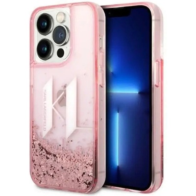 KARL LAGERFELD Кейс Karl Lagerfeld KLHCP14LLBKLCP за iPhone 14 Pro 6.1" розов / розов, твърд, Liquid Glitter Big KL (3666339085667)