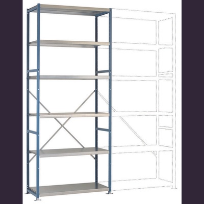 Manuflex RP1321.7035 Zasúvacia polica Základné prevedenie Planoflex so 6 policami, (š x v x h) 97 x 2 x 50 cm, ocel, kov