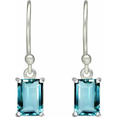 Nefertitis Stříbrné visací náušnice s akvamarínem NF63073 2,2 cm, 1,1 g