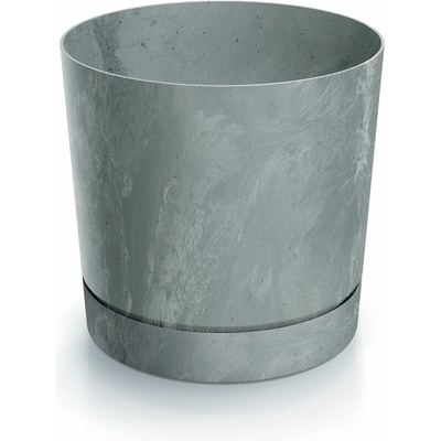PROSPERPLAST Kvetináč TUBO P BETON EFFECT 33,8cm sivý