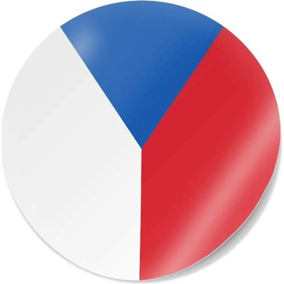 CZECHMANIA Samolepka vlajka kulatá 01 - na svislé lepení