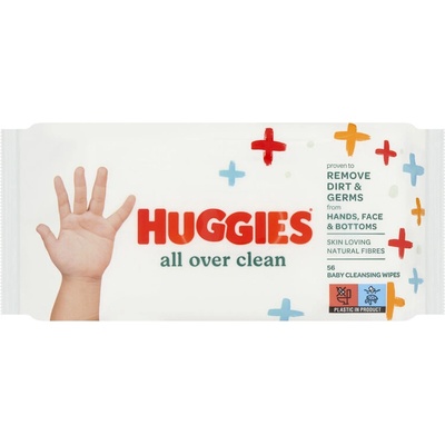 Huggies All Over Clean мокри кърпички 56бр (3KCH0880)