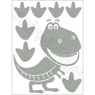 Reflexní nažehlovací obrázky dinosaurus