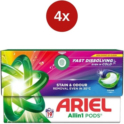 Ariel prací kapsle Color 4 x 19 PD