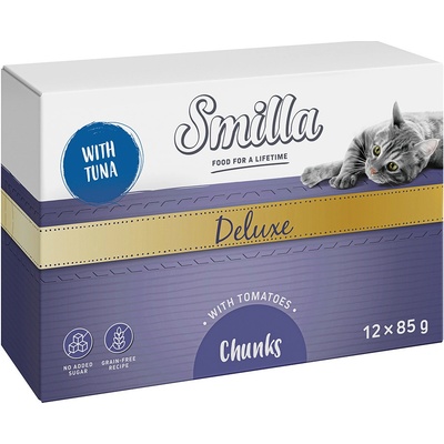 Smilla Deluxe kousky v omáčce s tuňákem a rajčaty 12 x 85 g