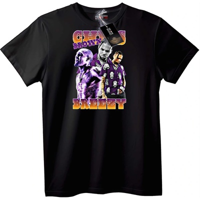 NOONEBRAND Тениска Guns Кафяв Бриз - M, Black