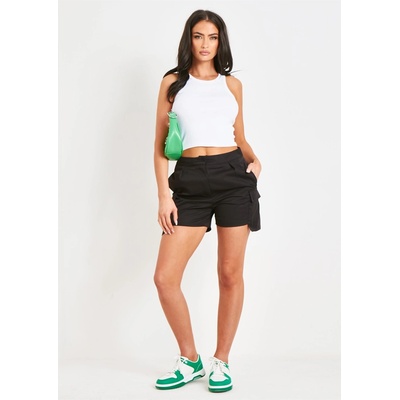 Missy Empire Къси панталони Missy Empire Pocket Detail Cargo Shorts - Black