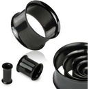 Šperky4U tunel do ucha černý TN01096-12