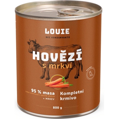 Louie Dog Hovězí s mrkví 800 g