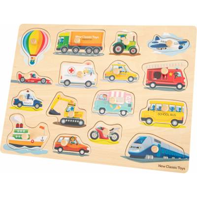 New Classic Toy vkládací dopravní prostředky 16 dielov