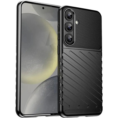 HQWear Силиконов брониран калъф Thunder Case за Samsung Galaxy S25+ - черен (5907769367946)
