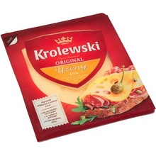 Krolewski Original uzený 45 % přírodní polotvrdý uzený sýr švýcarského typu plátky 100 g