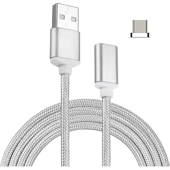 Кабел за зареждане и пренос на данни с магнитна оплетка Mobilly с MicroUSB конектор (pci-282-3)