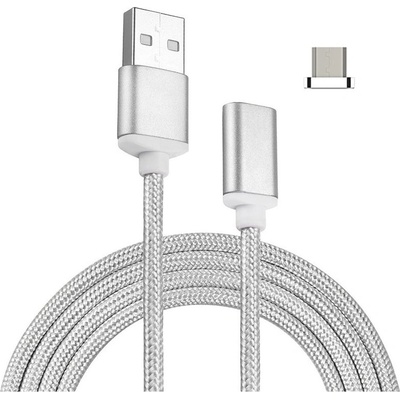 Кабел за зареждане и пренос на данни с магнитна оплетка Mobilly с MicroUSB конектор (pci-282-3)