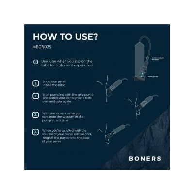 Boss of Toys Boners Penispump No. 2 - Advanced Vacuum System, Large Size