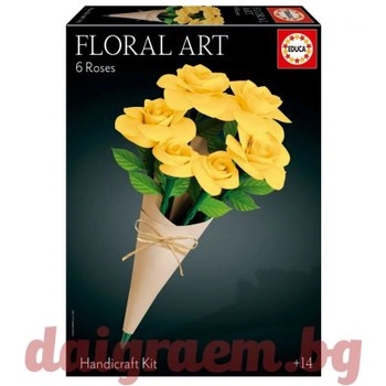 Educa 3D пъзел Educa 20422 - Флорално изкуство, Жълти рози (EDU20422)