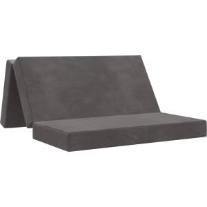 vidaXL Сгъваем диван легло 120 x 67 x 45 см Тъмносиво (900216)