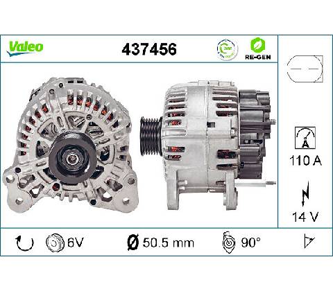 Alternátor VALEO 437456