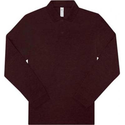 B&C polo triko PU427 Heather Burgundy