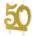 PartyDeco Свещ за торта - златна 50