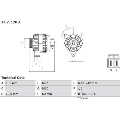 Generátor BOSCH 0 986 049 550