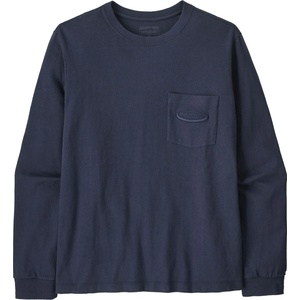 Patagonia Мъжка блуза с дълъг ръкав Patagonia L/S MW '95 Oval Logo Pocket Tee Longsleeve - New Navy (217-0790-0312)