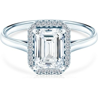 Savicki Zásnubný prsteň biele zlato bílý topaz diamanty ZS27 BTO BZ
