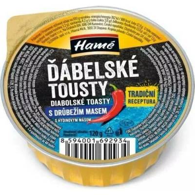 Hamé paštika ďábelské tousty s drůbežím masem 120 g