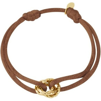 Ornamenti pozlacený náramek Circle Brown gold OOR300178
