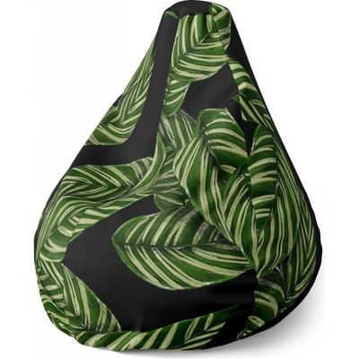 Sedací vak Pear Abstrakce listů Sablio 70 x 95 x 15 cm