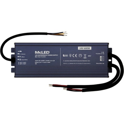 MCLED Napaječ LED ML-732.113.39.1 24V DC 25A 50-60Hz IP67 hliník ML-732.113.39.1
