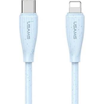USAMS iPhone 14 Plus / 14 Pro Max / 14 Pro USAMS GREEN SERIES кабел за данни Type-C - Lightning, 100 cm, светлосин SJ717USB03 (SJ717USB03)