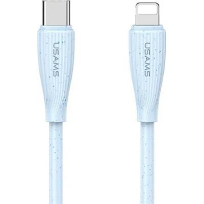 USAMS iPhone 14 Plus / 14 Pro Max / 14 Pro USAMS GREEN SERIES кабел за данни Type-C - Lightning, 100 cm, светлосин SJ717USB03 (SJ717USB03)