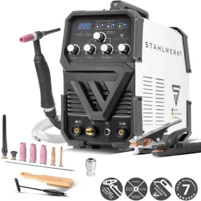 STAHLWERK Комбиниран инверторен заваръчен апарат stahlwerk ac/dc tig 200 st/ 200a (6918)