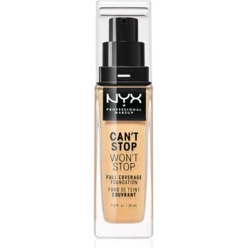 NYX Professional Makeup Can't Stop Won't Stop Full Coverage Foundation високо покривен фон дьо тен цвят 09 Medium Olive 30ml