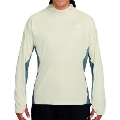 Nike Мъжка блуза с дълъг ръкав Nike ACG Solar Chase Dri-Fit UV L/S Hooded Top Running shirt - Sea Glass / Mineral Slate / Summit White - размер XL (216-9115-0214)