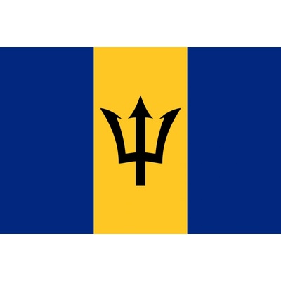 Barbados vlajka - 30 x 45 cm - tunel, karabina