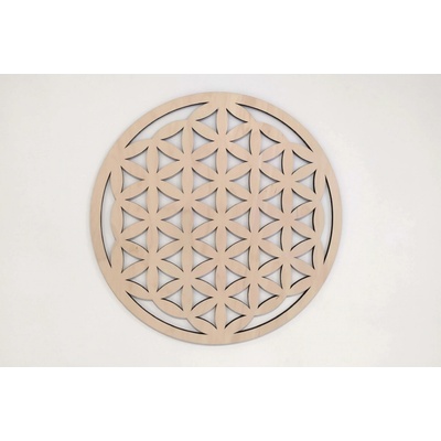 MAJADESIGN Dřevěná mandala LIGHT - obraz na stěnu dekorace z překližky Rozměr obrazu: 30 x 30 cm