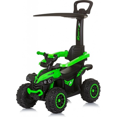 Chipolino se stříškou a vodící tyčí ATV Zelené