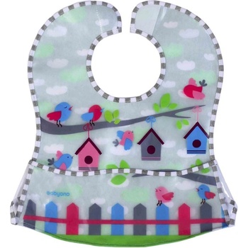 Image 1 of Babyono Лигавник с животни Babyоno - Сив с къщички (5901435407356-сив с къщички)