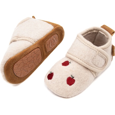 Mikk-line detské barefoot vlnené papučky apple