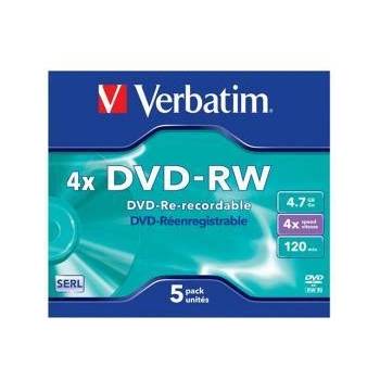 Verbatim Диск DVD-RW Verbatim, Презаписваем, 4.7 GB, 4x, В кутия, office1_2065240010