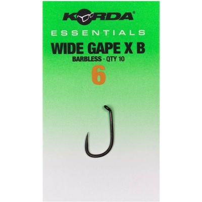 Korda Háčiky Essentials Wide Gape X Barbless 10 ks - Veľ. 6
