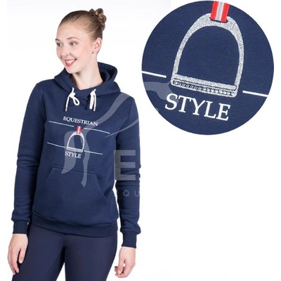 HKM Mikina Hoody Equine Sports tmavě modrá – Zbozi.Blesk.cz